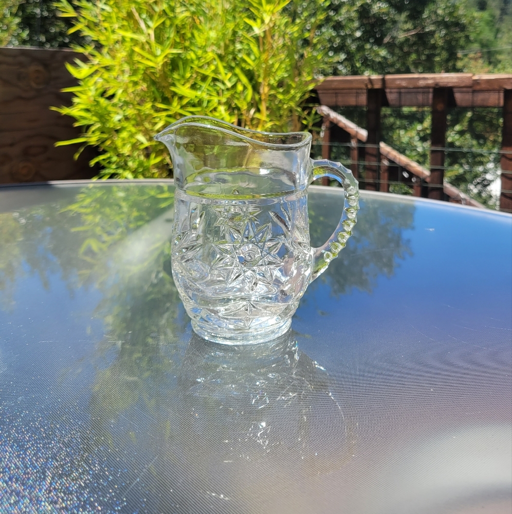 VINTAGE Lead Crystal small pitcher/vase 6"H